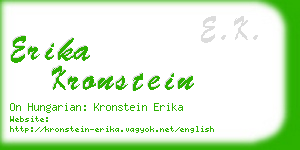 erika kronstein business card